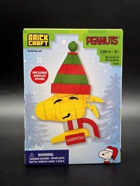 Peanuts Woodstock Christmas Holiday 129 Piece Brickcraft Building Set